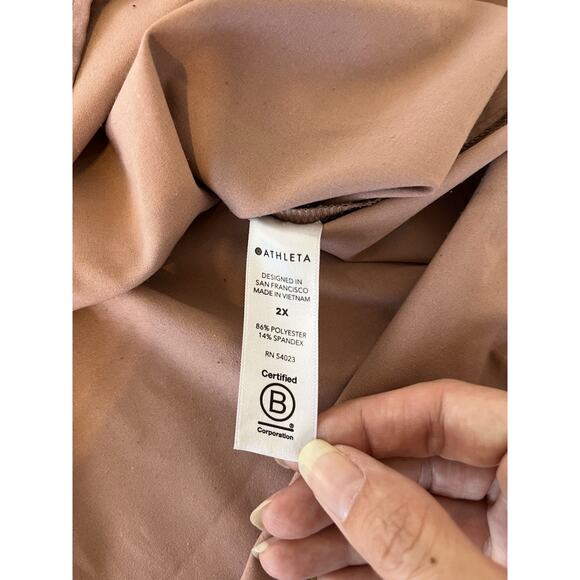 ATHLETA Rincon Printed Dress Size 2X Evian Hearth Rose Travel Stretch Camo - Picture 10 of 11